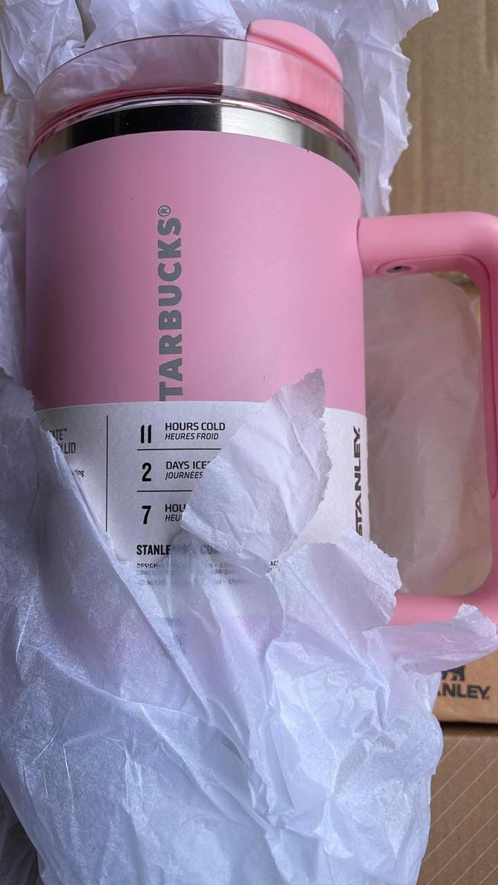 Starbucks x Stanley FlowState Quencher Tumbler 40oz Baby Pink Limited Edition