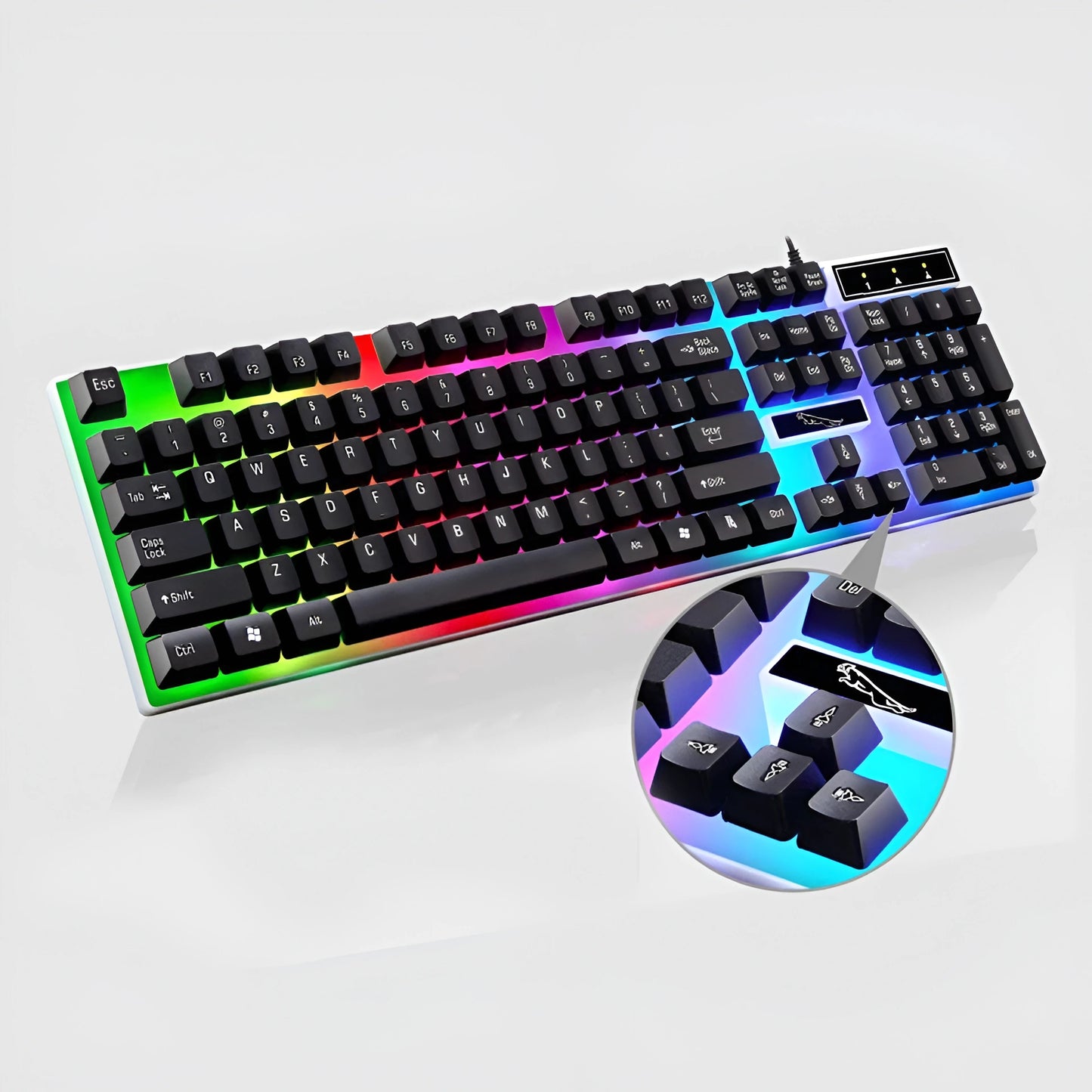 Gaming Keyboard and Mouse Set – USB Wired RGB LED Combo for PC, Laptop & Consoles