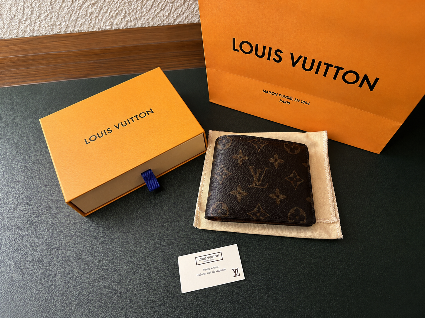 Louis Vuitton Monogram Canvas Bifold Wallet for Men