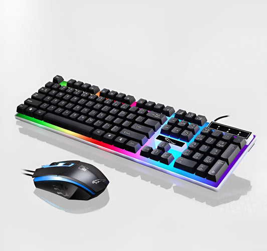 Gaming Keyboard and Mouse Set – USB Wired RGB LED Combo for PC, Laptop & Consoles
