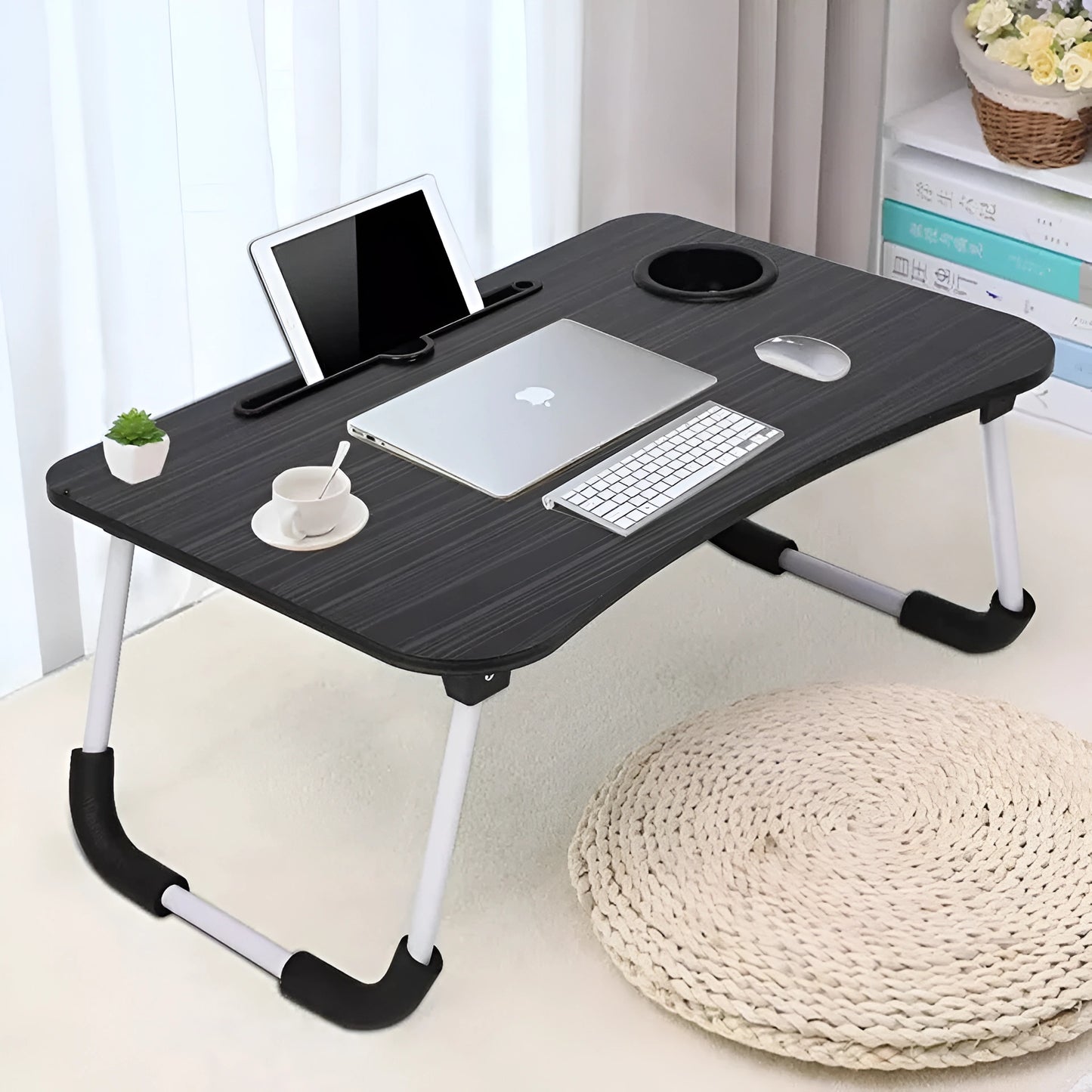Portable Folding Laptop Bed Table – Foldable Lap Desk for Bed, Study & Breakfast