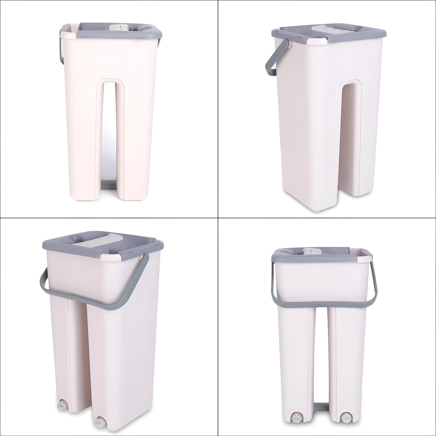 Flat Mop and Bucket Set – Wash & Dry 360° Floor Cleaning System with 2 Mop Pads