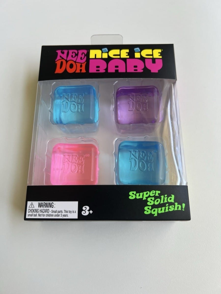 NeeDoh Nice Ice Baby 4-Pack | Super Solid Squishy Fidget Toy