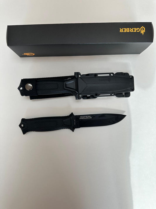 Gerber StrongArm Black Fixed Blade Knife with MOLLE Sheath