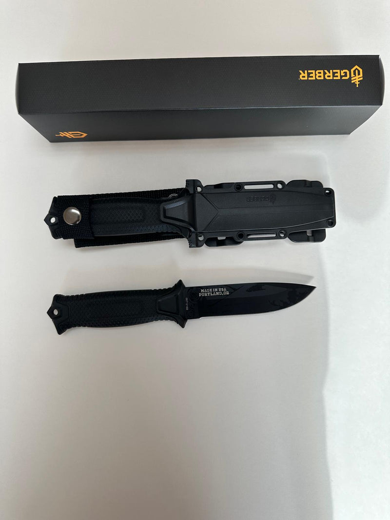 Gerber StrongArm Black Fixed Blade Knife with MOLLE Sheath