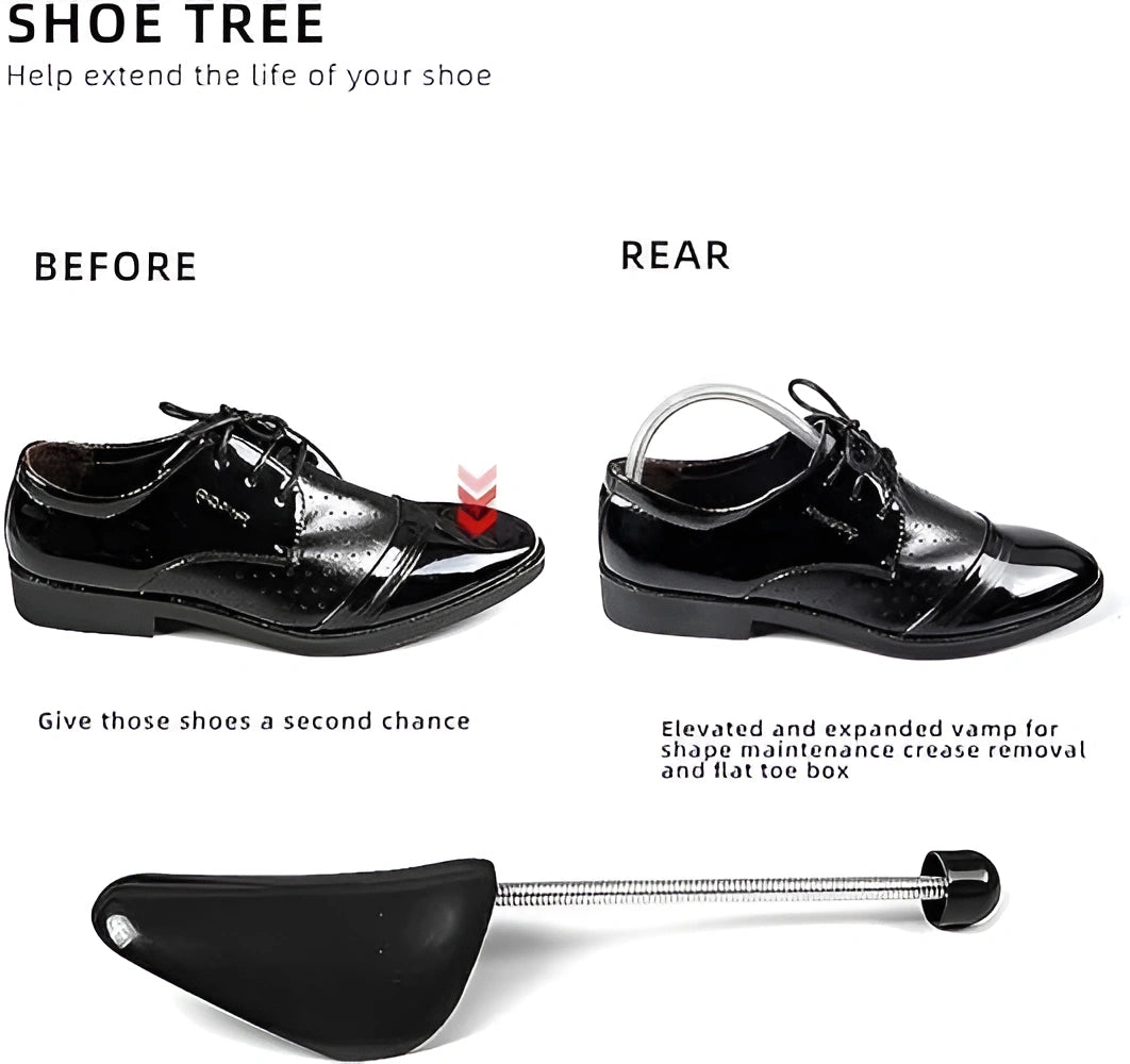Shoe Tree Set – Adjustable Shoe Shaper & Stretcher for Men's Footwear Care