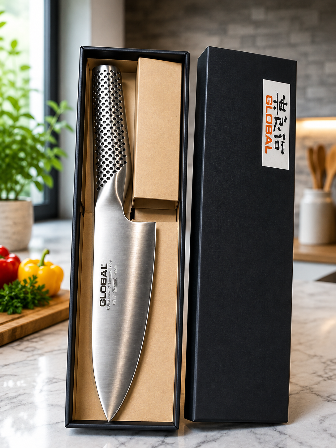 GLOBAL 8-Inch Professional Japanese Chef Knife | Stainless Steel Kitchen Knife