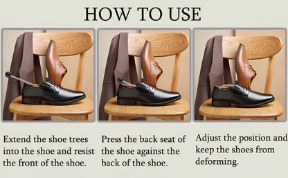 Shoe Tree Set – Adjustable Shoe Shaper & Stretcher for Men's Footwear Care