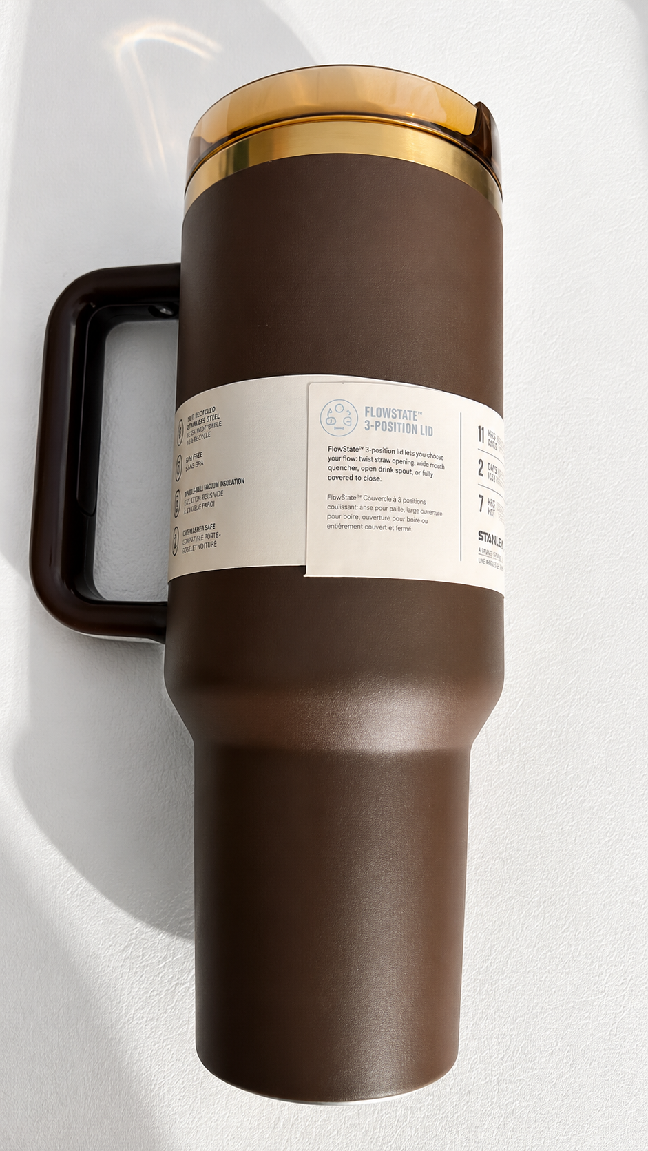 Stanley Quencher H2.0 FlowState Tumbler 40oz Brown with Handle