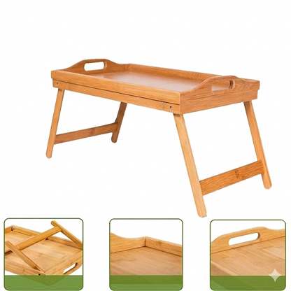 Bed Tray Table with Folding Legs & Handles – Breakfast Serving Tray