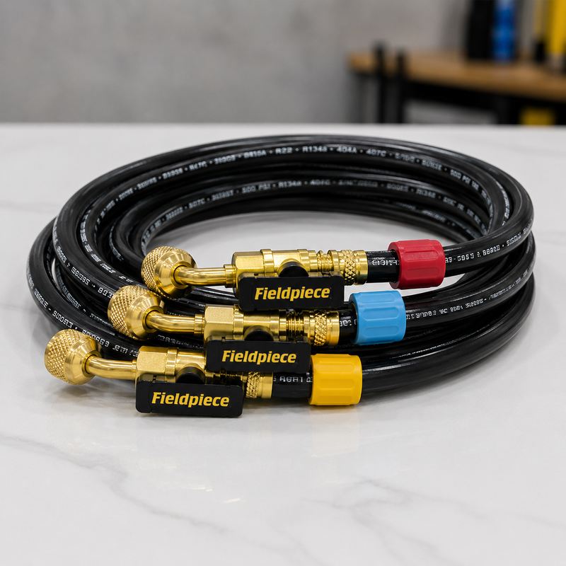 Fieldpiece HR3BM 5/16" Refrigerant Charging Hose Set with Ball Valves