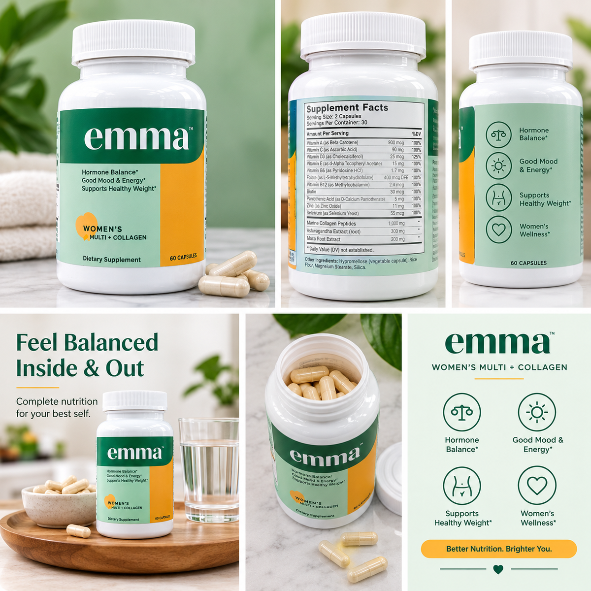 Emma Gut Health Supplement 60 Capsules – Digestive Wellness & Gas Relief Support