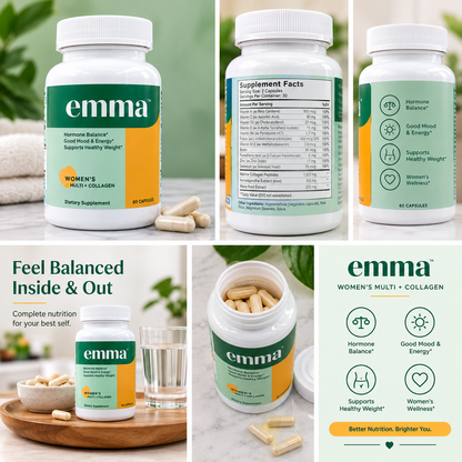 Emma Gut Health Supplement 60 Capsules – Digestive Wellness & Gas Relief Support