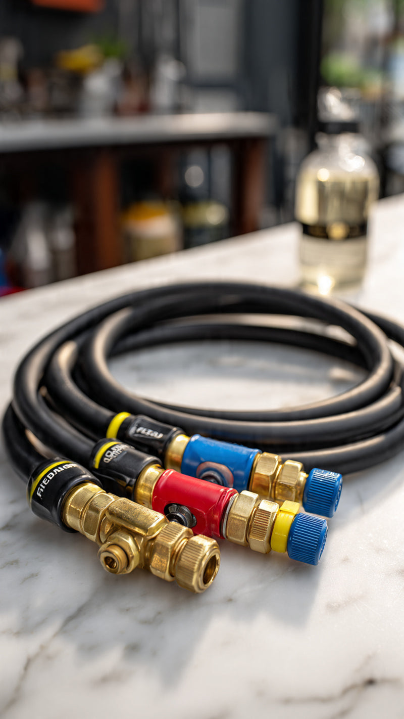 Fieldpiece HR3BM 5/16" Refrigerant Charging Hose Set with Ball Valves
