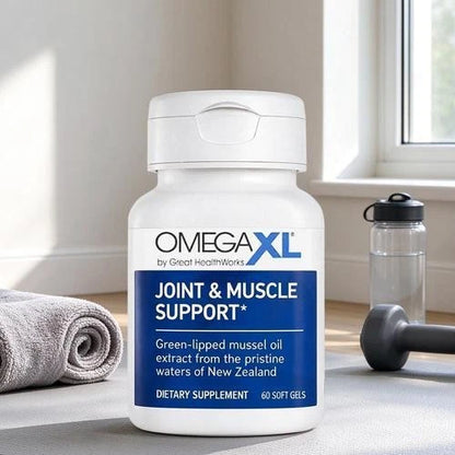 Omega XL Joint & Muscle Support Supplement – Green-Lipped Mussel Oil Extract, 60 Soft Gels