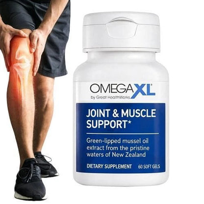 Omega XL Joint & Muscle Support Supplement – Green-Lipped Mussel Oil Extract, 60 Soft Gels